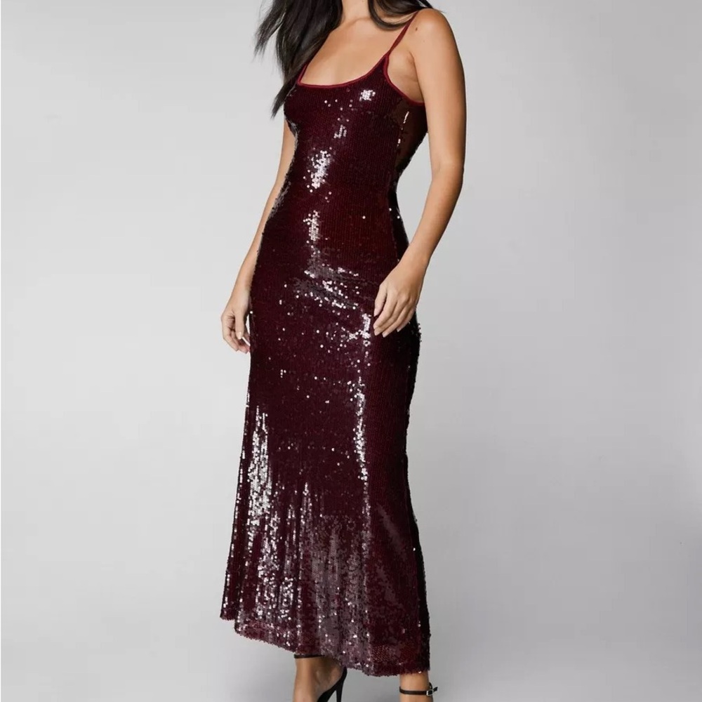 Strappy Sequin Maxi Dress